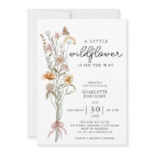 A Little Wildflower Girl Baby Shower Invitation