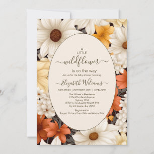 A Little Wildflower Girl Baby Shower Invitation