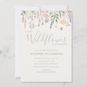 A Little Wildflower Girl Baby Shower Invitation