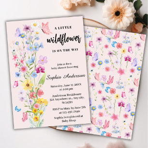 A Little Wildflower Girl Baby Shower Invitation