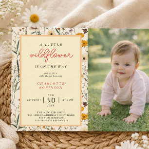 A Little Wildflower Girl Baby Shower Invitation