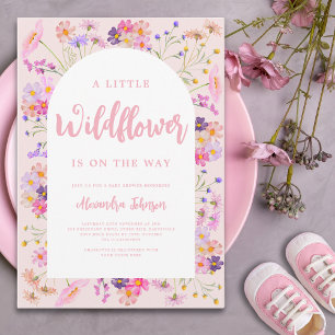 A Little Wildflower Girl Baby Shower Invitation