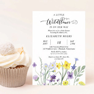 A Little Wildflower Girl Baby Shower Invitation