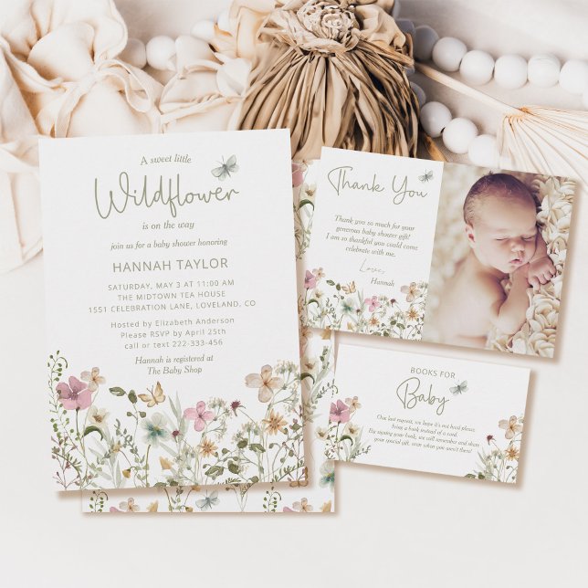 A Little Wildflower Girl Baby Shower Invitation (Creator Uploaded)