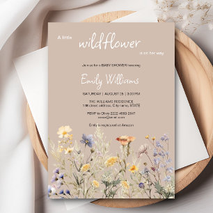 A little wildflower girl baby shower invitation