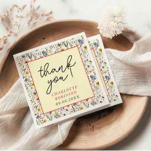 A Little Wildflower Girl Baby Shower Napkin