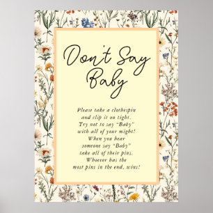 A Little Wildflower Girl Baby Shower Poster