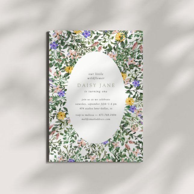 A Little Wildflower | Girls' Garden 1st Birthday Invitation (Creator Uploaded)