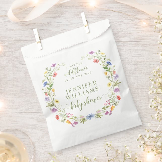 A little wildflower greenery boho baby girl shower favour bags (Clipped)