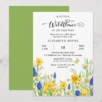 A Little Wildflower Is On Her Way Girl Baby Shower