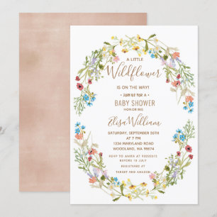 A little Wildflower is on the way Baby Shower Inv Invitation