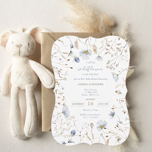 A Little Wildflower Is On The Way Baby Shower Invitation (Creator Uploaded)