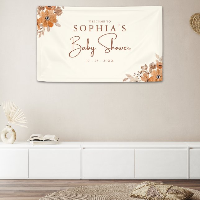 A Little Wildflower is on The Way Girl Baby Shower Banner (Creator Uploaded)