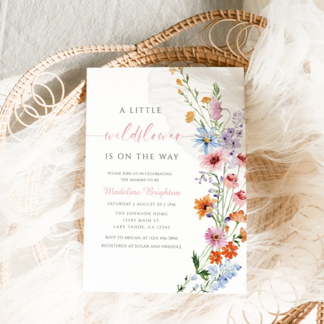 A Little Wildflower Is On The Way Invitation (Creator Uploaded)
