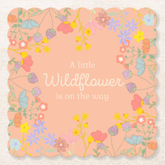 A little wildflower is on the way party coaster