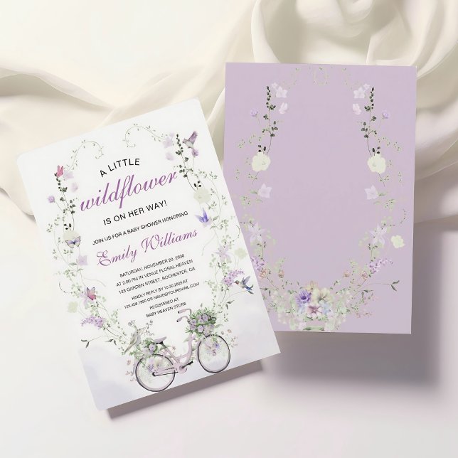 A Little Wildflower Spring Baby Shower  Invitation (Creator Uploaded)