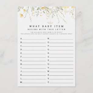 A Little Wildflower What Baby Item Baby Shower Enclosure Card