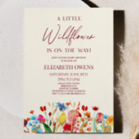 A Little Wildflower Wild Flower Floral Baby Shower