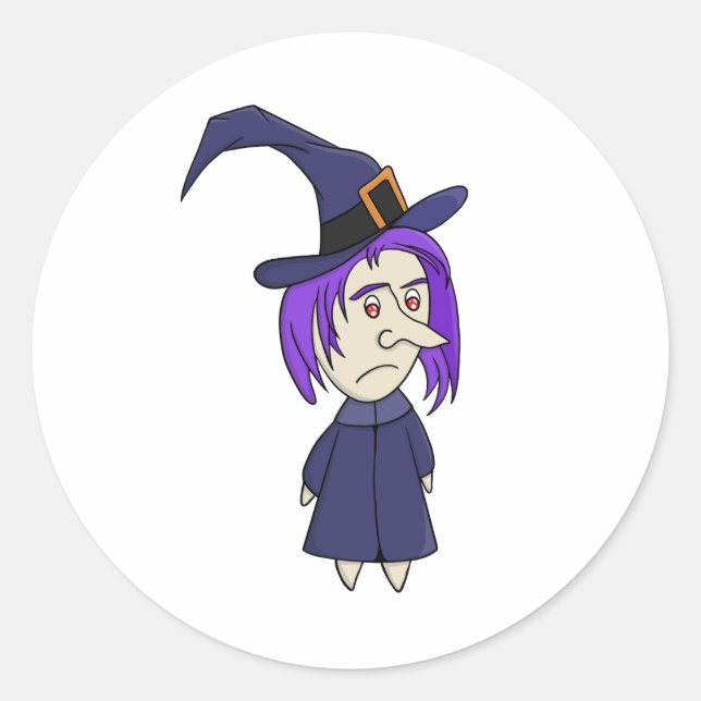 A Little Witch Classic Round Sticker (Front)