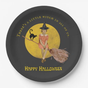 A Little Witch In All Of Us Halloween  Paper Plate