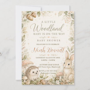 A Little Woodland Baby Shower Invitation