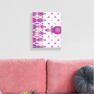 A lively design chraacterised by a mix of purple a canvas print