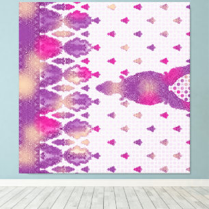 A lively design chraacterised by a mix of purple a canvas print