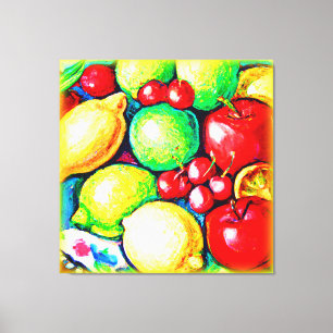 A Lively Fruits Painting. Buy Now Canvas Print