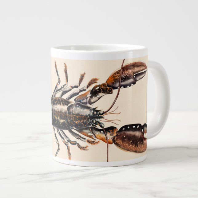 A Lobster from Solva Large Coffee Mug (Front Right)