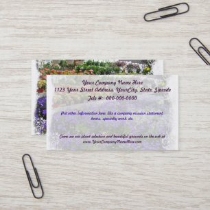 A Local Greenhouse Shows Their Wares Business Card