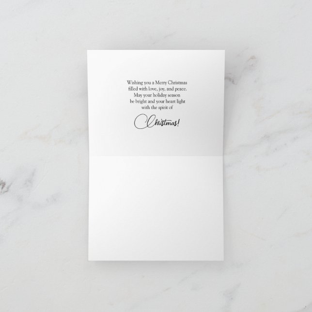 A Lone Reindeer’s Blessing Christmas Card (Inside)