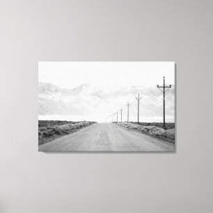A Lone Road and Power Lines San Juan Mountains Canvas Print