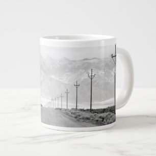 A Lone Road and Power Lines   San Juan Mountains Large Coffee Mug
