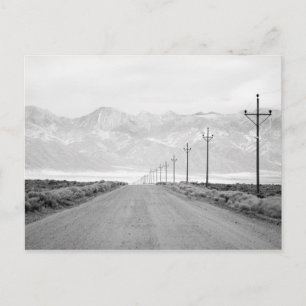 A Lone Road and Power Lines   San Juan Mountains Postcard