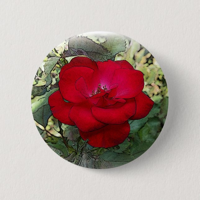 A lonely rose 6 cm round badge (Front)
