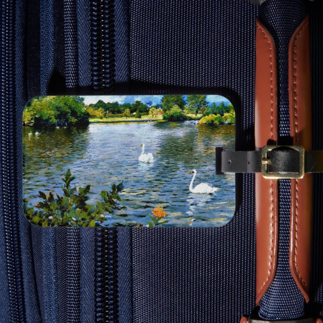 A Long Island Lake, fine art, Luggage Tag (Front Insitu 4)
