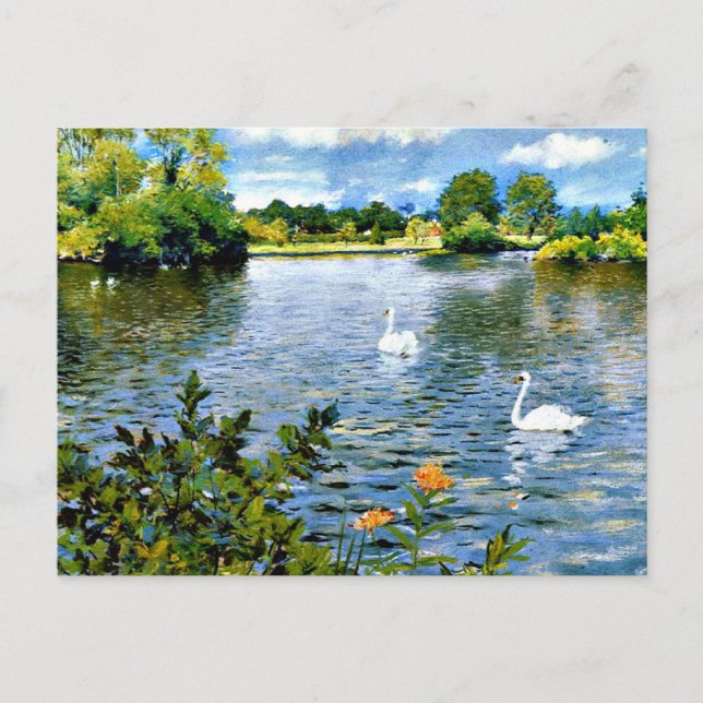 A Long Island Lake, fine art, Postcard (Front)