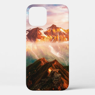 A look at the sunlit hills at twilight. Dramatic e iPhone 12 Case