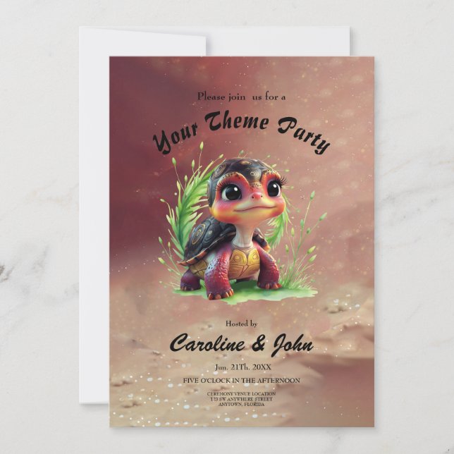 A look full of charm and adventure, invitation (Front)