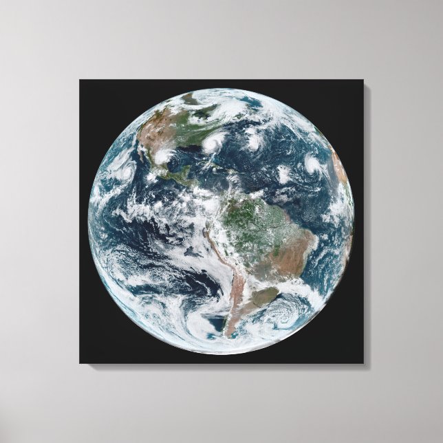 A Loose Chain Of Tropical Cyclones Canvas Print (Front)