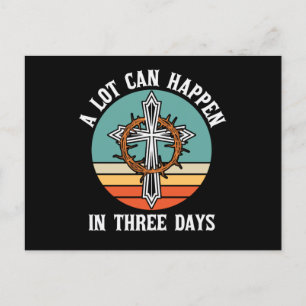 A Lot Can Happen In 3 Days Easter Jesus Christian Postcard