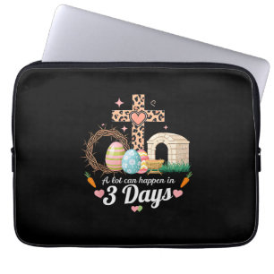 A Lot Can Happen In 3 Days Easter Jesus Religious Laptop Sleeve
