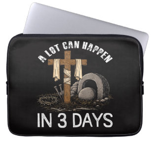 A Lot Can Happen In 3 Days Easter Religious Laptop Sleeve