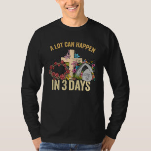 A Lot Can Happen in 3 Days Floral Retro Vintage Ea T-Shirt