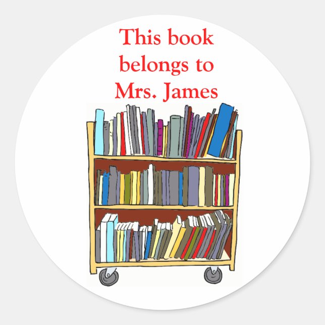 A lot of Books Book Plate Stickers (Front)