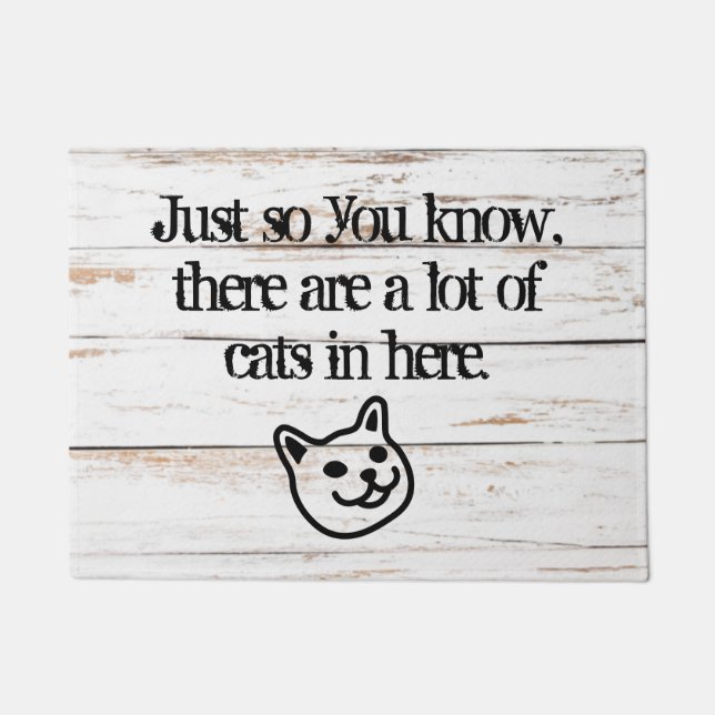 A Lot Of Cats Door Mat (Front)