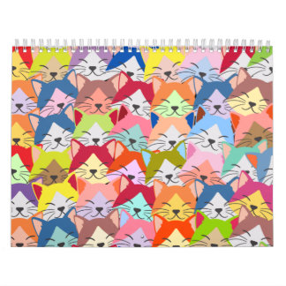A lot of Colourful Cats | Kitten Pet Pattern Gift Calendar