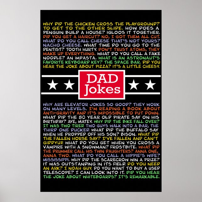 A lot of dad jokes poster (Front)