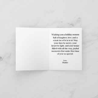 A Lot Of Fa La La La Going On At The Moment Holiday Card