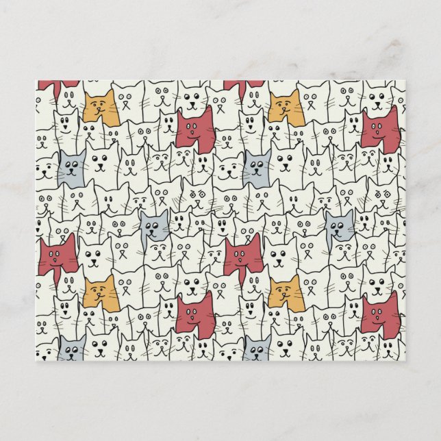 A lot of funny cats postcard (Front)